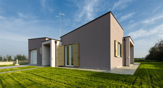 casa in Legno con giochi di luce