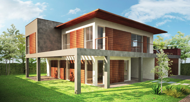 Una Casa mix fra Legno e Verde, una costruzione Emmeti Srl